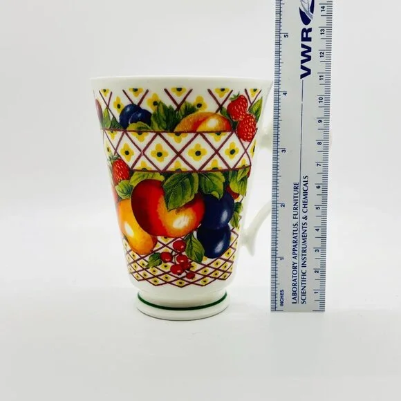 Evesham -Roy Kirkham Colorful Fruits Footed Cup - Fine Bone China - England - Picture 6 of 8